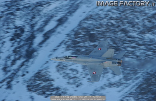 2003-10-10 Axalp Shooting Range 047 - FA-18C Hornet